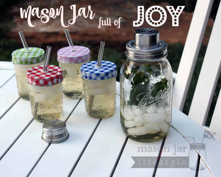 Mason jar full of joy - Mason jar cocktail shaker blog post picture