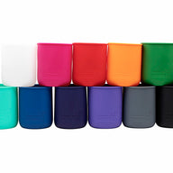 Silicone Sleeves for 32oz Mason Jars in Frost Berry Pink Cherry Red Tangerine Leaf Green Aquamarine Deep Blue Midnight Blue Ultra Violet Black and Charcoal Gray