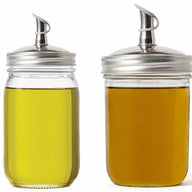 jarware stainless steel oil cruet lids for regular and wide mouth mason jars