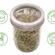 one piece wide mouth stainless steel sprouting lids