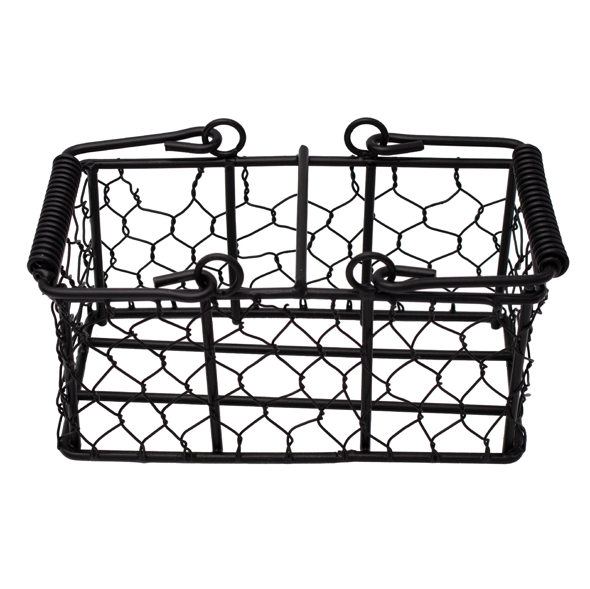 Chicken Wire Caddy for 2 Half Pint 8oz Mason Jars