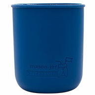 deep blue silicone sleeve koozie for 32oz mason jars