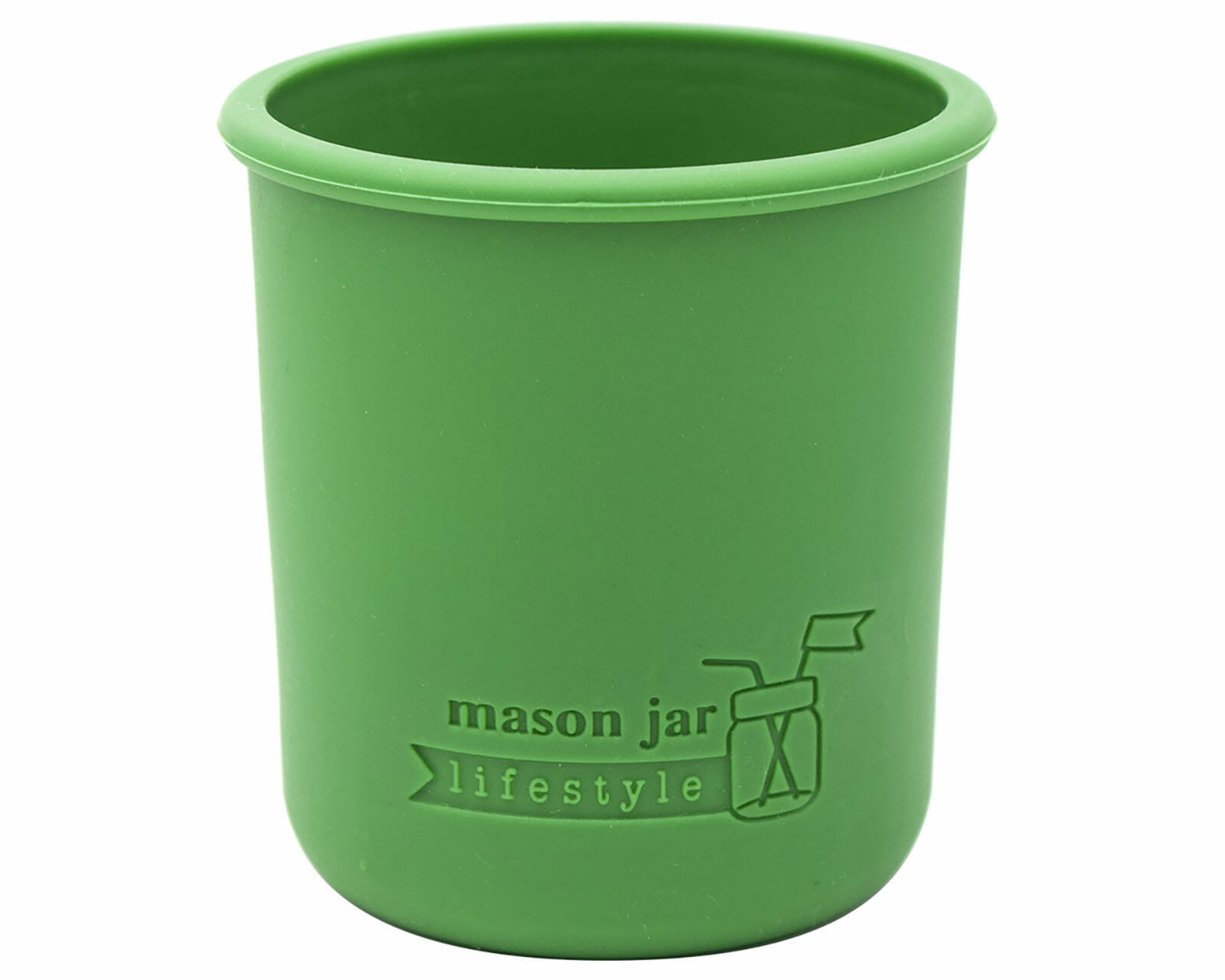 Leaf Green Silicone Sleeve for Wide Mouth 16oz Pint Mason Jars