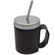 mason-jar-lifestyle-faux-leather-sleeve-medium-safer-straw-stainless-steel-straw-hole-lid-wide-mouth-pint-16oz-mason-jar