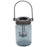 Galvanized Metal Tea Light Candle Holder Lids With Handles for Mason Jars 3 Pack