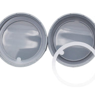 Gray Plastic Handle Canister Lid for Regular Mouth Mason Jars