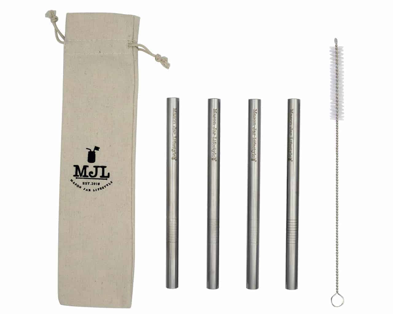 mason-jar-lifestyle-medium-7.25-inch-12mm-boba-straws-pint-16oz-mason-jars-cleaning-brush-cloth-bag
