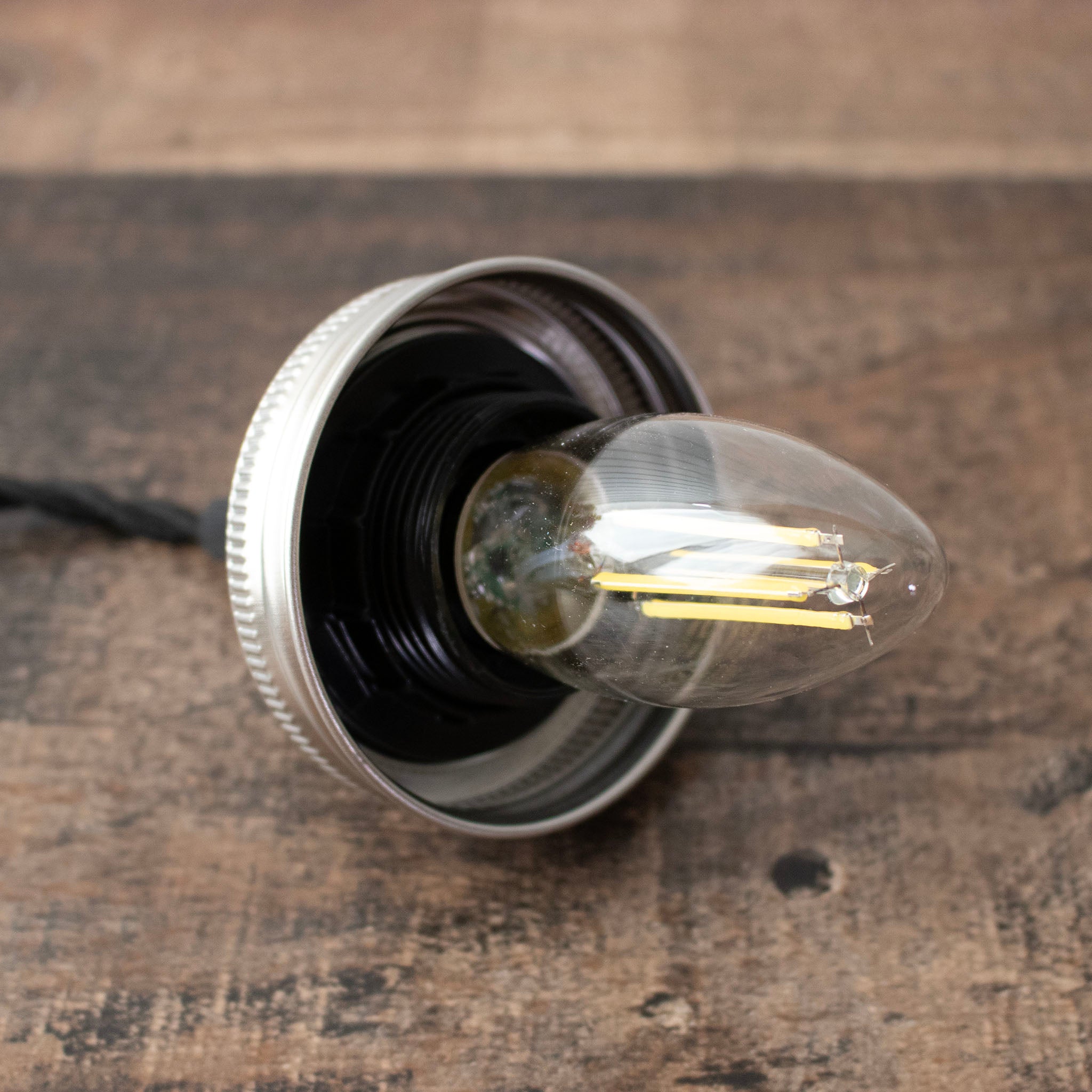 Mason Jar Dimmable Pendant Light Complete Kit with Hand Cut Jar