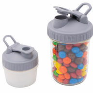gray plastic pour and store lid with carry loop for regular and wide mouth mason jars