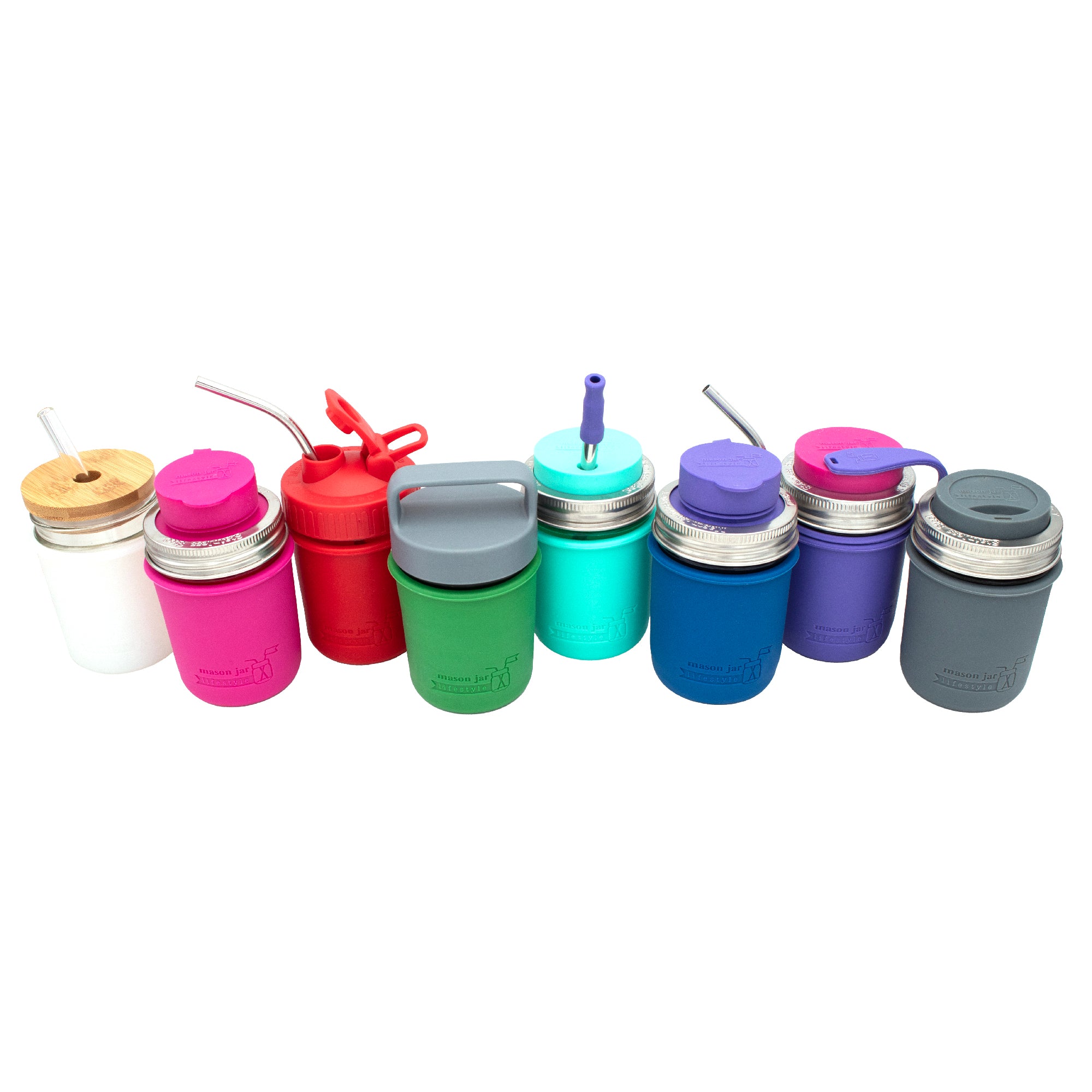 Silicone Sleeve for Regular Mouth Half Pint 8oz Mason Jars