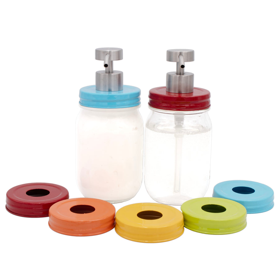 Regular Mouth Painted Enamel Soap Pump Kit
