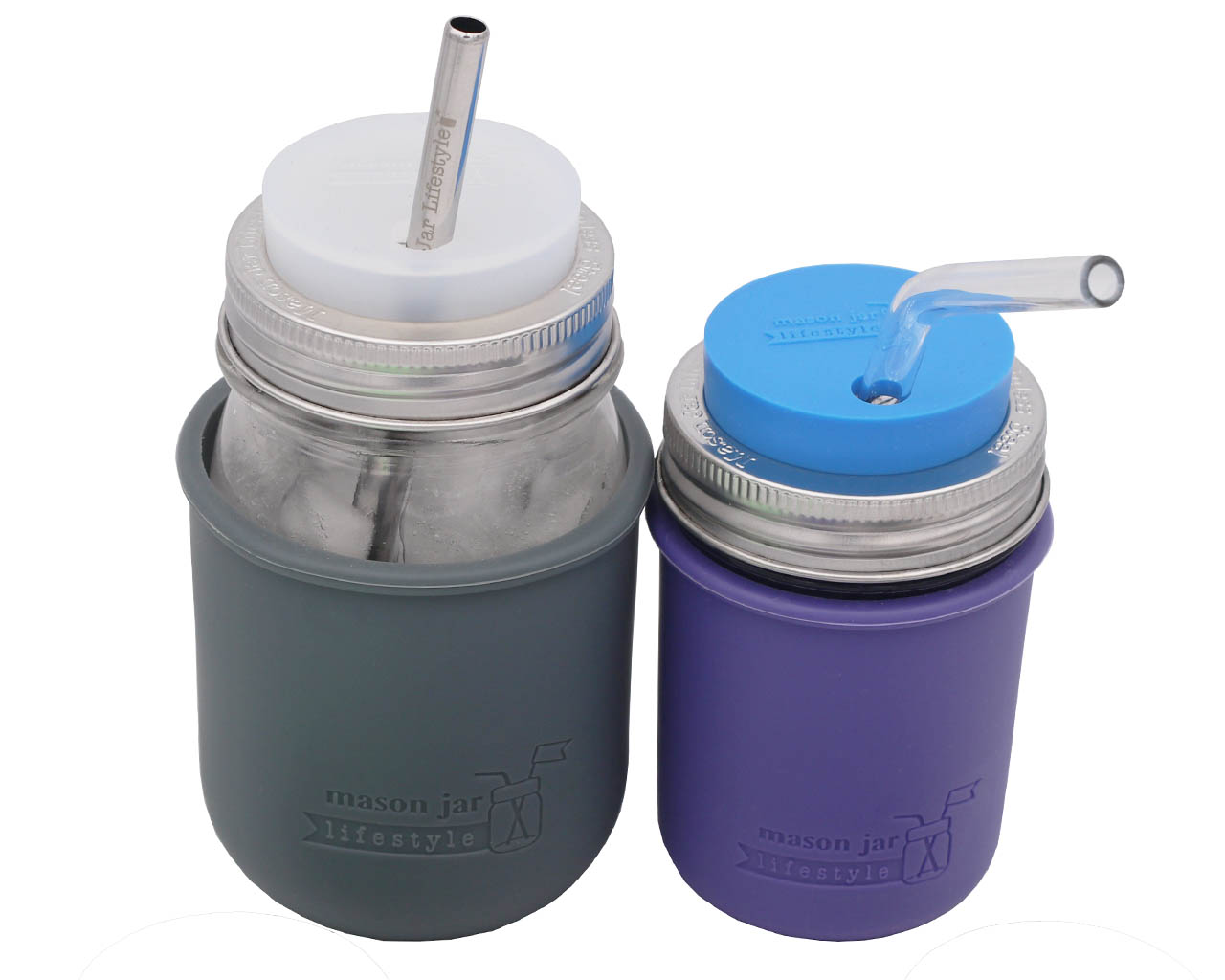 Silicone Fermentation and Straw Hole Tumbler Lids for Regular Mouth Mason Jars