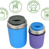 Rust Proof Stainless Steel Logo Stamped Band for Wide and Regular Mouth Mason Jars