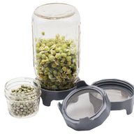 Rust Proof Sprouting Lid with Built-In Stand for Wide Mouth Mason Jars