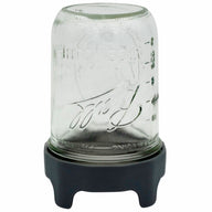 Wide Mouth Rust Proof Sprouting Lid with Gray Plastic Stand for Mason Jars