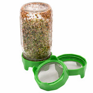 Rust Proof Sprouting Lid with Built-In Stand for Wide Mouth Mason Jars