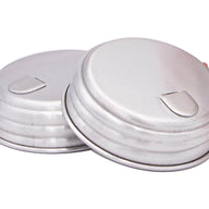 two regular mouth aluminum sugar dispensing lids