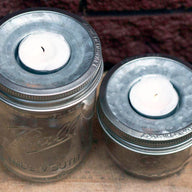 mason-jar-lifestyle-tea-light-holder-lid-insert-wide-mouth-half-pint-kerr-ball-jar-stainless-steel-bands-red-brick-top