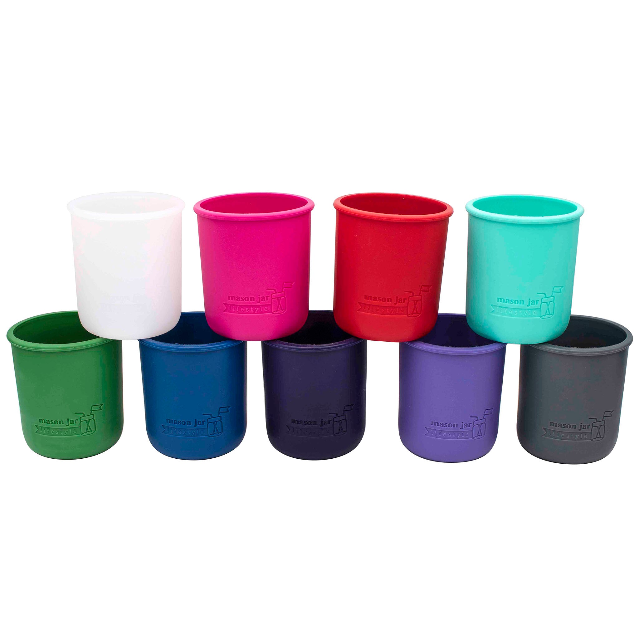 Silicone Sleeve for Wide Mouth Pint 16oz Mason Jars