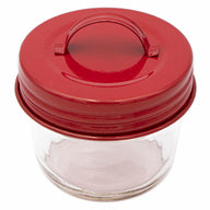 Red Enameled Handle/Canister Lids