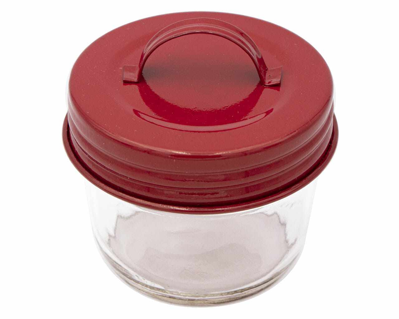 Red Enameled Handle/Canister Lids