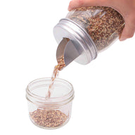 Aluminum Grain Dispenser Lid for Mason Jars