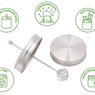 Stainless Steel Honey Dipper Wand for Mason Jars
