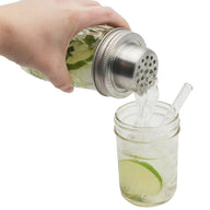 mason-jar-lifestyle-w&p-designs-mason-shaker-cocktail-lid-stainless-steel-band-ball-jar-pouring-half-pint-glass-straw