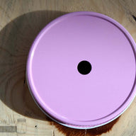 Pink straw hole lid for regular mouth Mason jars