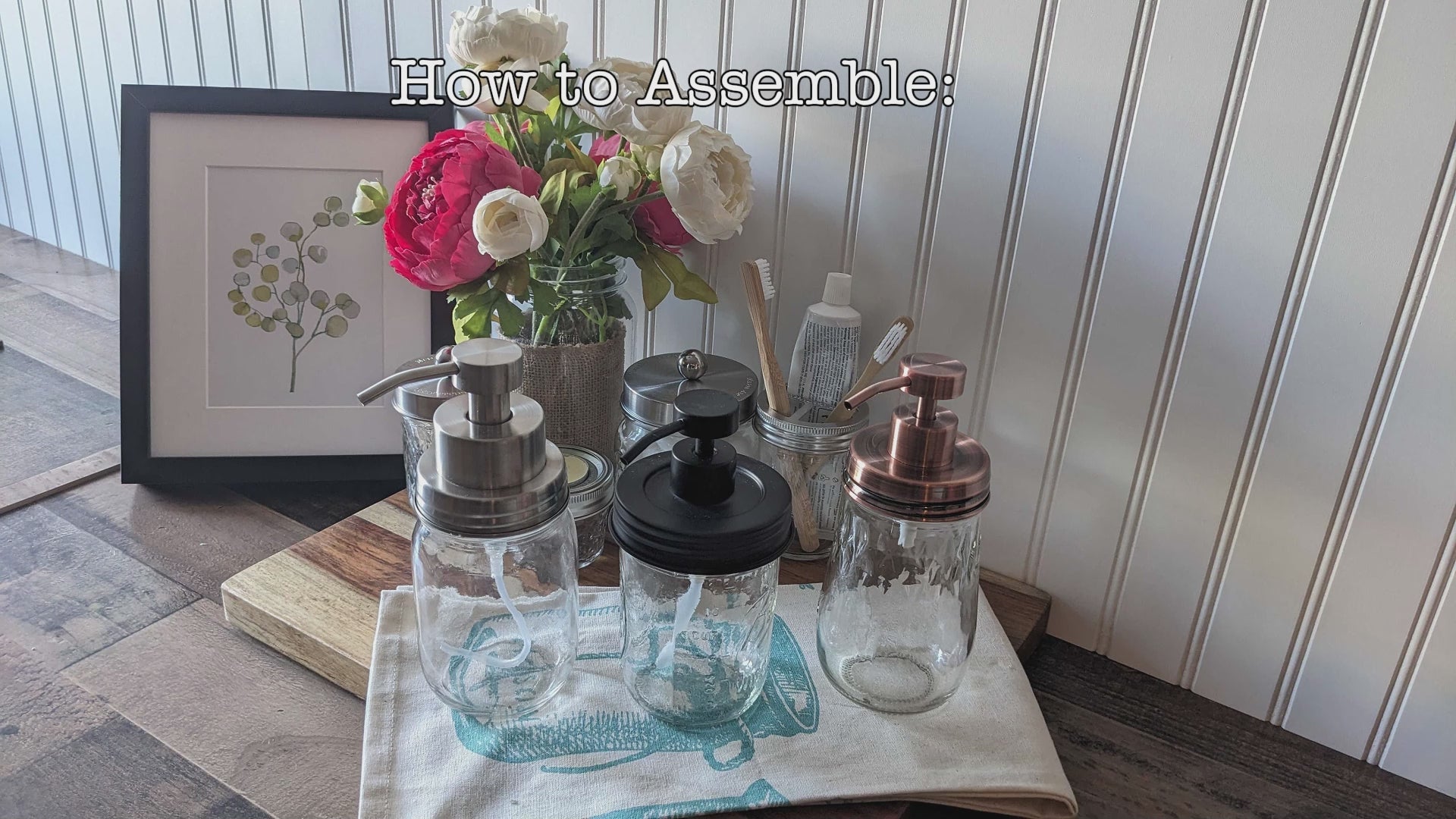 Matte Black Soap Pump Lid Kit for Mason Jars