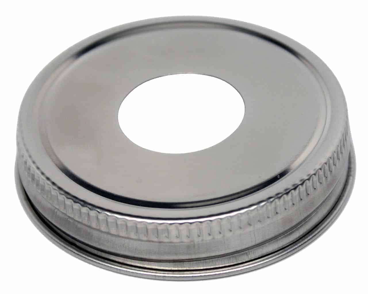 Stainless steel soap pump lid adapter for regular mouth Mason jars