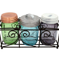 three-pint-16oz-mason-jar-caddy-black-metal-wood-handles-green-blue-purple-ball-jars