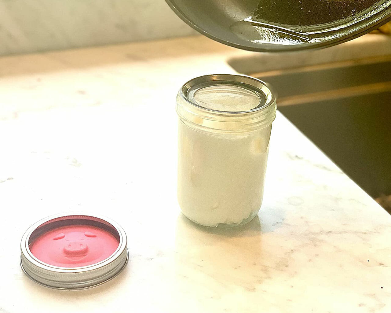 jarware grease keeper lid for wide mouth mason jars