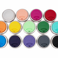 Silicone Drinking Lid with Stainless Steel Band for Mason Jars