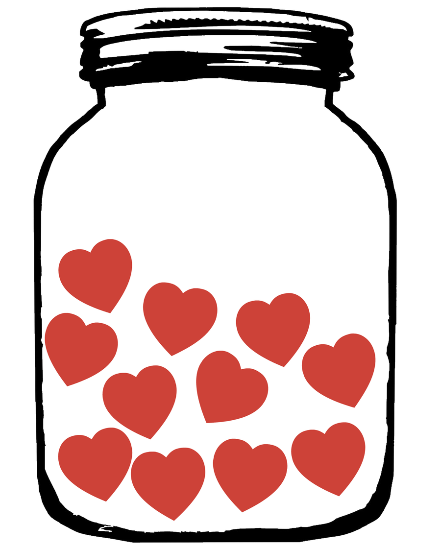 MASON JAR OF HEARTS