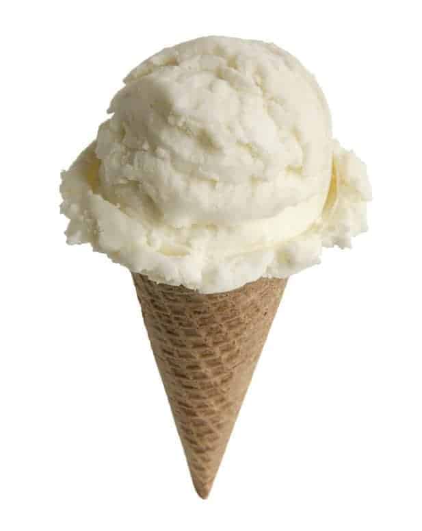 Vanilla ice cream cone