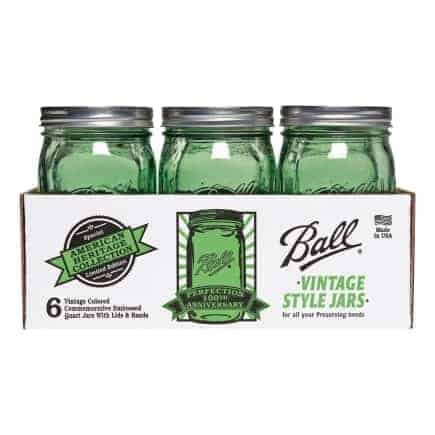 Green Ball vintage style jars American heritage collection wide mouth quart 6 pack