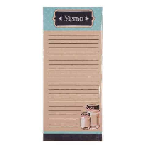 Memo notepad with Mason jars