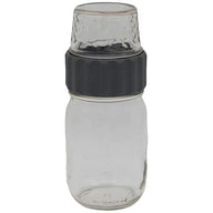 2-in-1-lid-connect-two-regular-mouth-mason-jars-charcoal-gray-silicone-seals-4oz-16oz-pint-ball-kerr-jars