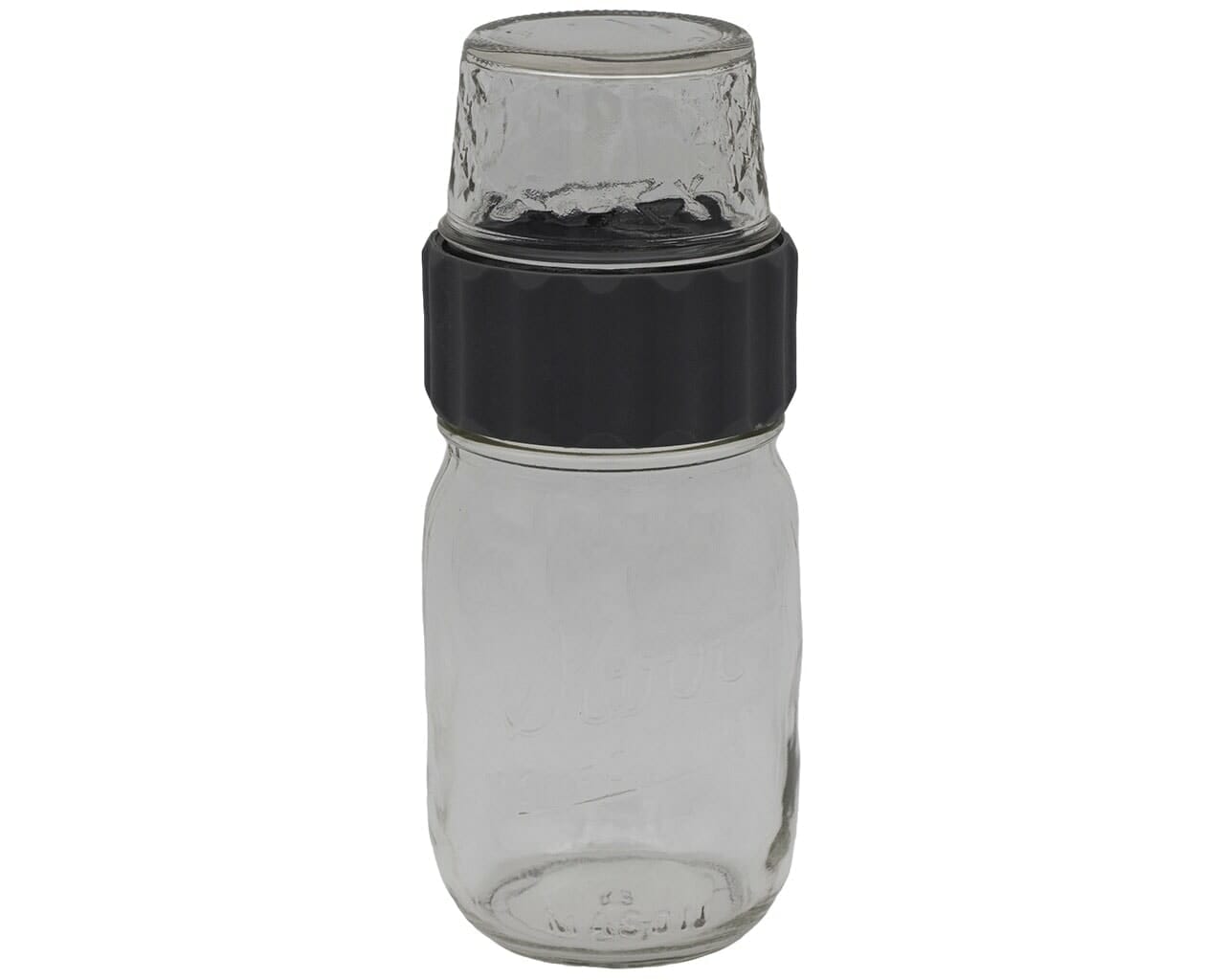 2-in-1-lid-connect-two-regular-mouth-mason-jars-charcoal-gray-silicone-seals-4oz-16oz-pint-ball-kerr-jars