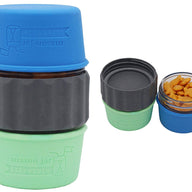 2-in-1-lid-connect-two-regular-mouth-mason-jars-charcoal-gray-silicone-seals-goldfish-crackers-raisins-snack-silicone-sleeves-4oz