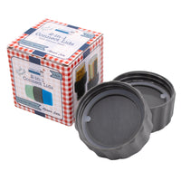 2-in-1 Lid to Connect Two Regular Mouth Mason Jars 2 Pack