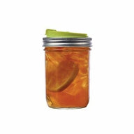 Jarware leak resistant drinking lid for wide mouth Mason jars