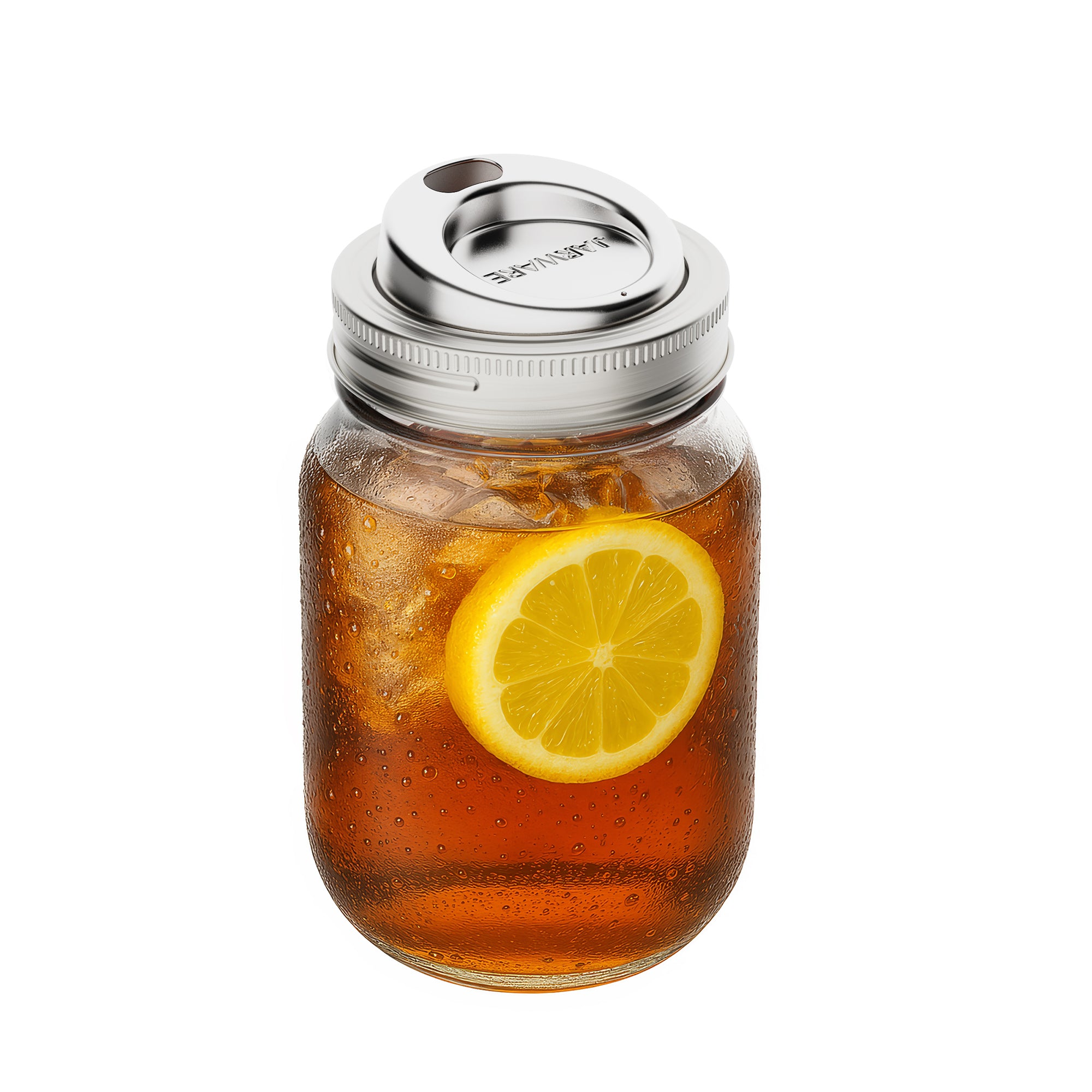 Jarware Stainless Steel Sip Lid Inserts for Regular Mouth Mason Jars
