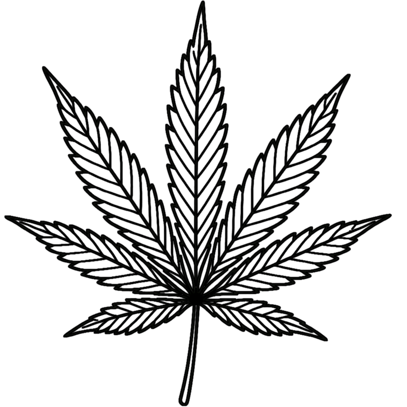 Cannabis Laser Engraved Leaf Green Sleeve