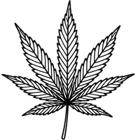 Cannabis Laser Engraved Leaf Green Sleeve