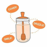 Jarware honey dipper for regular mouth Mason jars