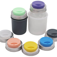 Regular Mouth Silicone Drinking Lids with Stainless Steel Bands