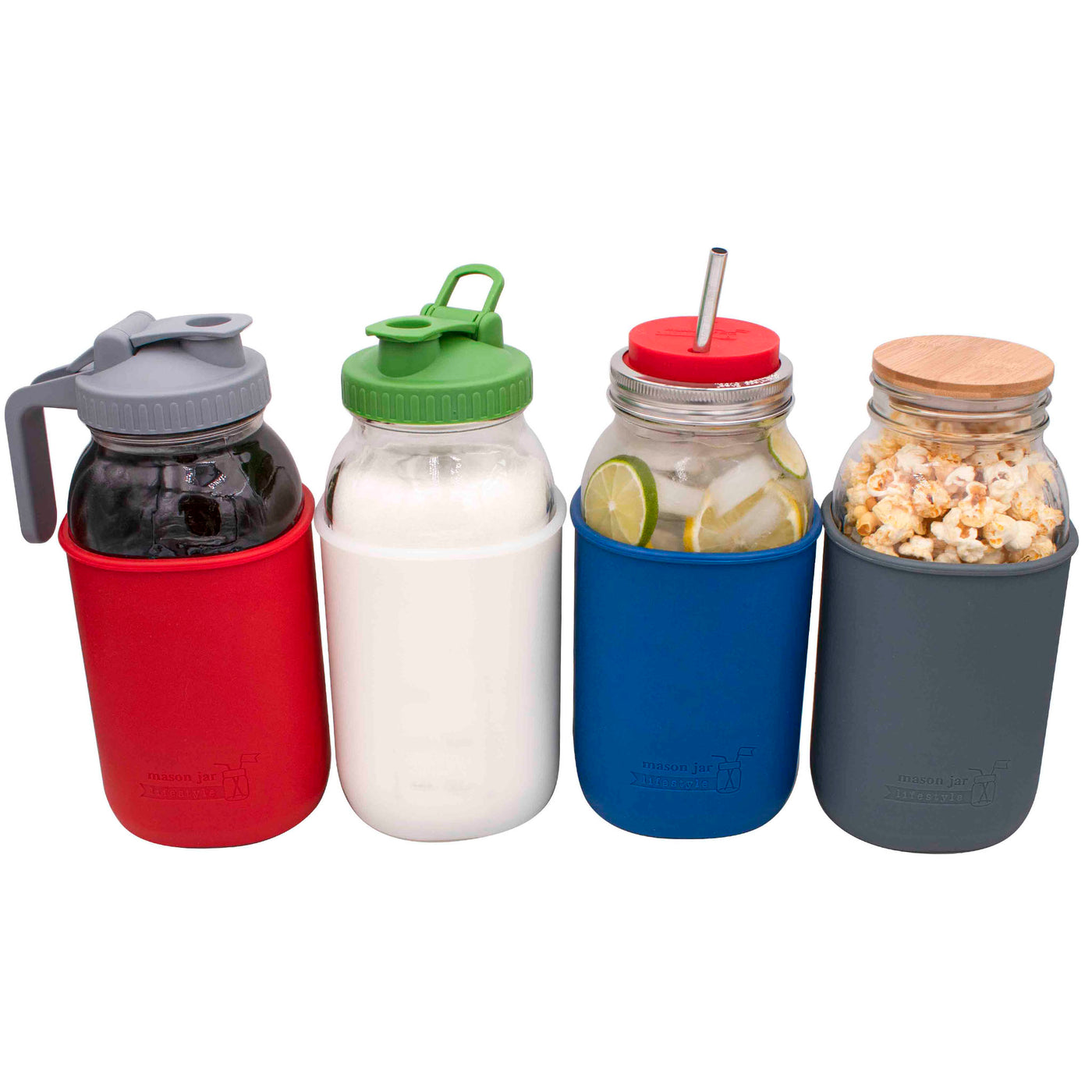 Silicone Sleeve for Half Gallon 64oz Mason Jars