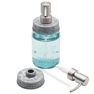 Satin / Brushed Finish Soap Pump Dispensers for Mason Jars